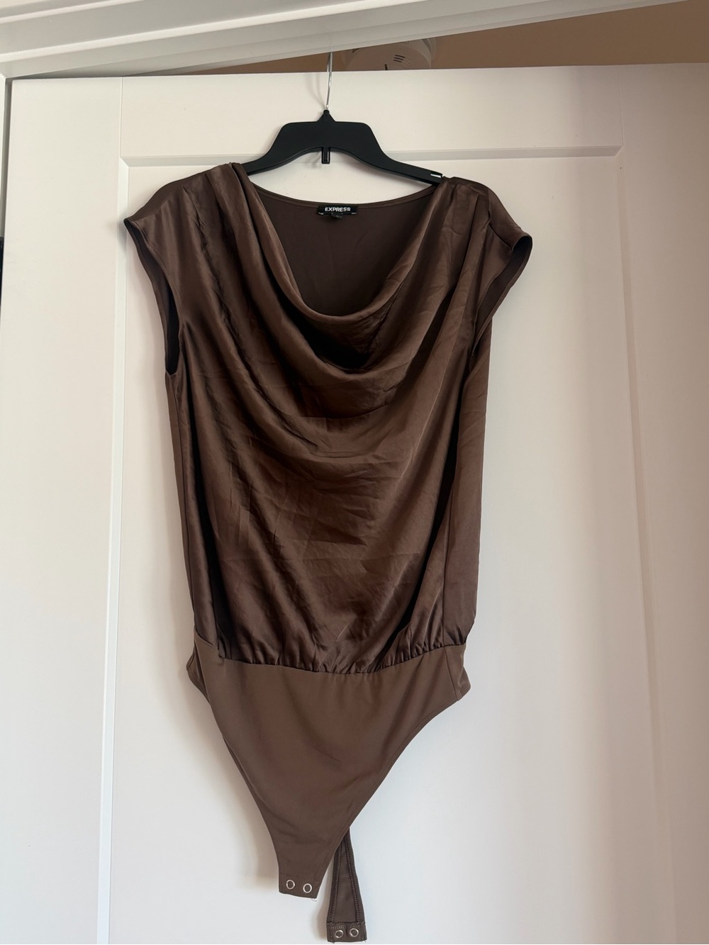 Express satin cowl gramercy bodysuit